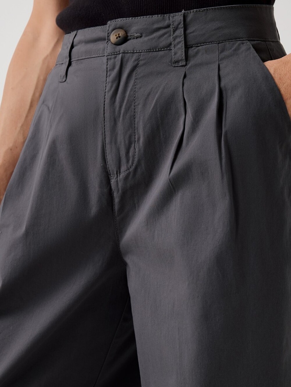 Pact Boulevard Brushed Twill Wide Leg Trouser Storm Gray size Large - Picture 13 of 13